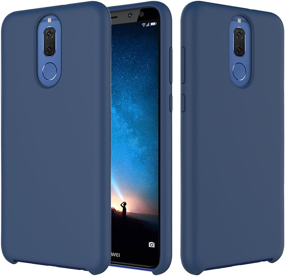 Huawei Mate 10 Lite Case, Slim Soft Liquid Silicone Gel Flexible TPU Bumper Case Cover for Huawei Mate 10 Lite (Blue, Huawei Mate 10 Lite)