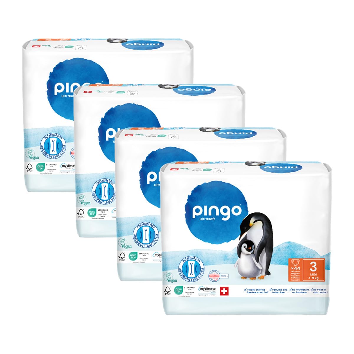 Pack ahorro Pañales T3 (4-9kg) Pingo 176 Uds