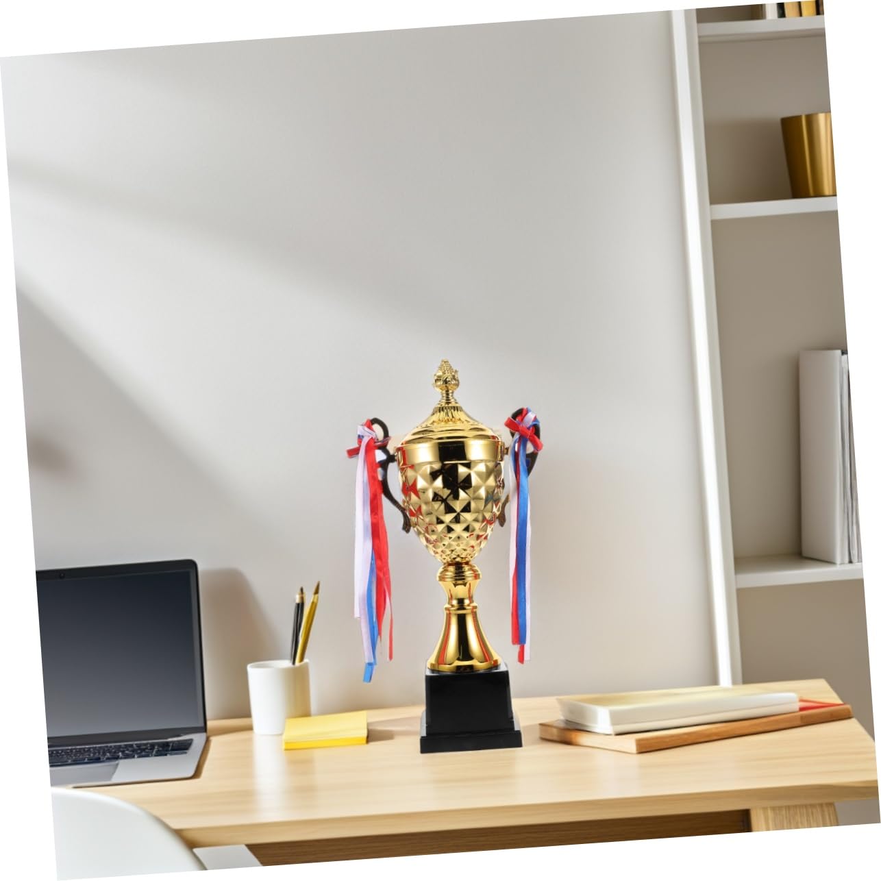 Gatuida Copa de Trofeo Grande de Metal Resistente para Competiciones y Celebraciones Diseño Único Creativo para Eventos Interiores y Exteriores