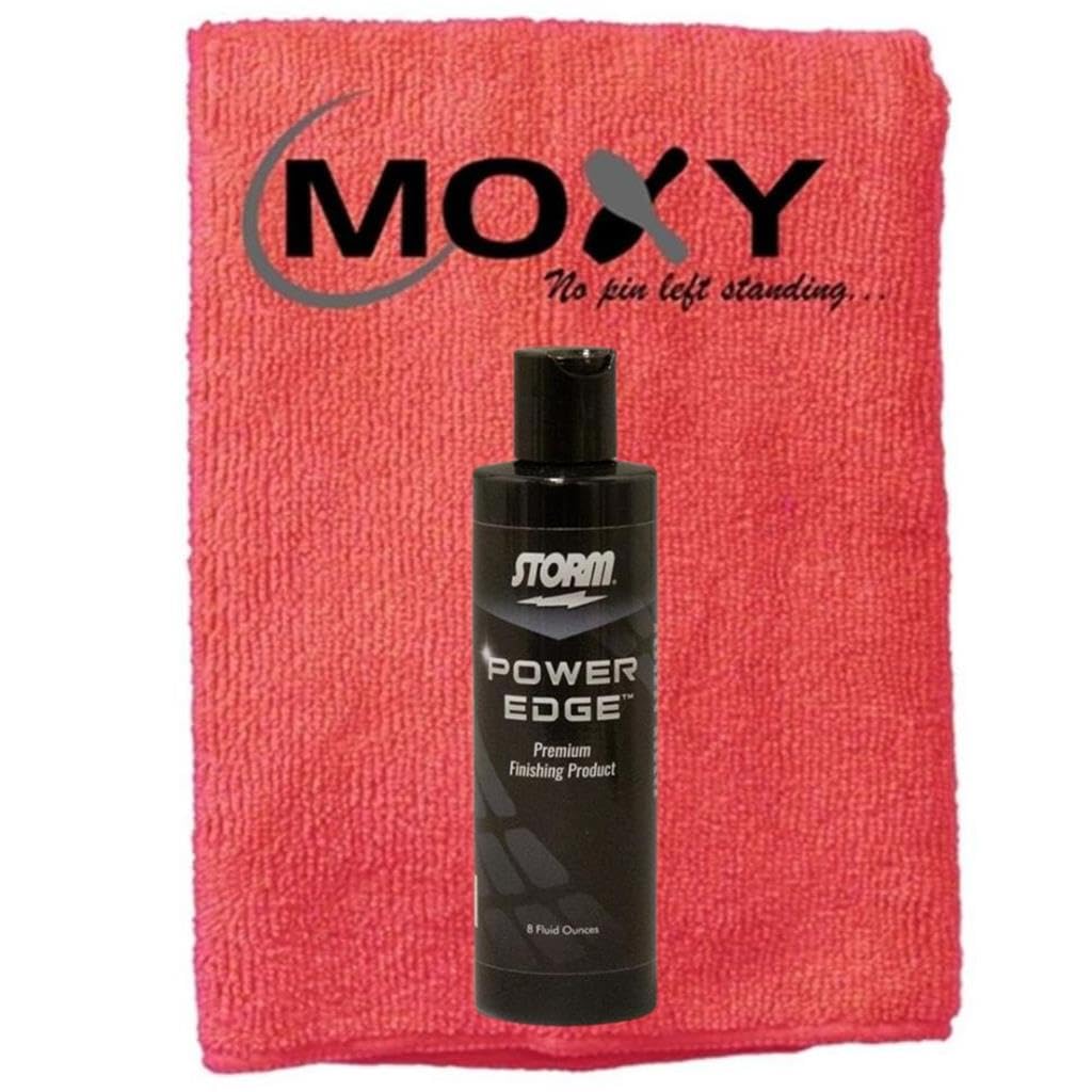 Bowlerstore Products Storm Power Edge - 8oz with Moxy Micro Fiber Cleaning Towel (Red)