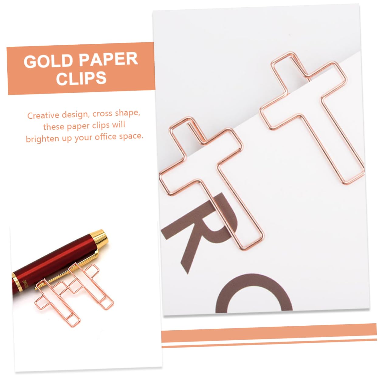 10pezzi Graffette Forma Di Croce Metallo Clip Per Documenti Creative e Forniture Per Ufficio Per Scrapbooking e Organizzazione Di Documenti