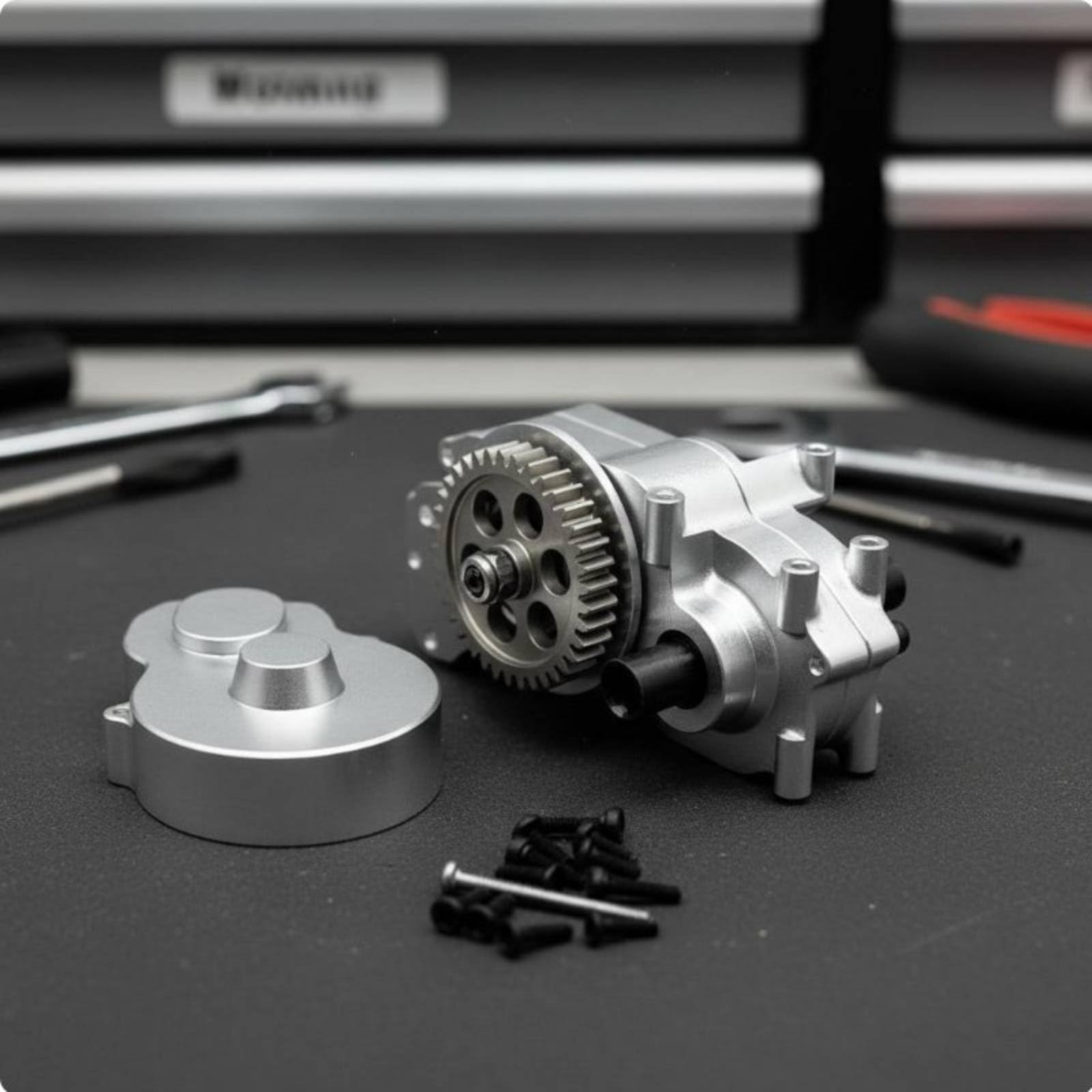 Conjunto de Caja de Cambios Trasera Alta Durabilidad Mejora Caja Cambios Trasera para Aficionados Al RC, Negro