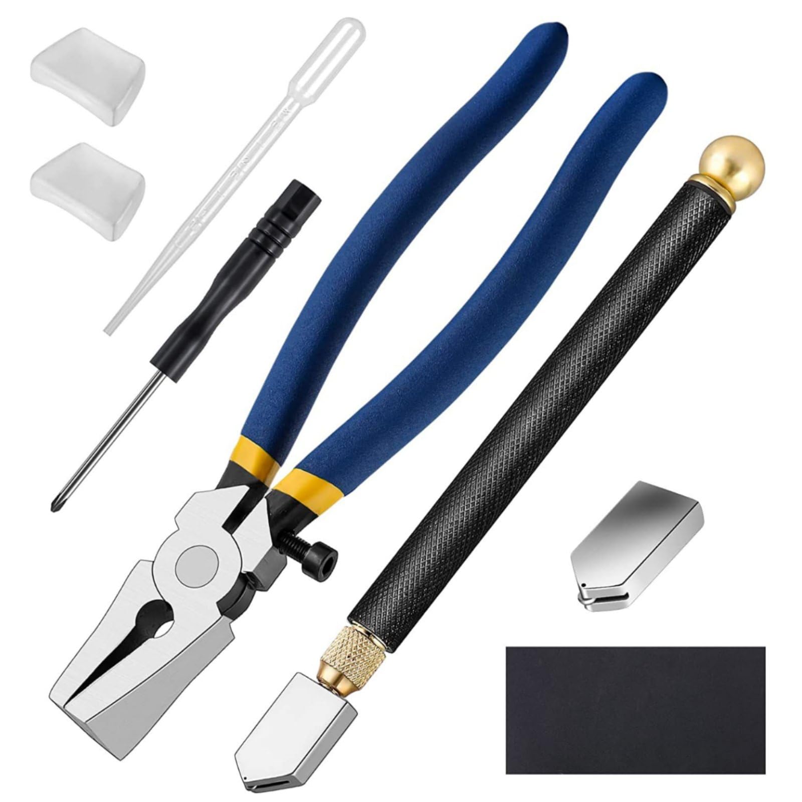 BNF® Glass and Pliers Set Carbide Head Plier Crafting Supplies -Assisted Loaded Handles Hand, Blue | Other Art & Mosaic Mosaics-picture-29