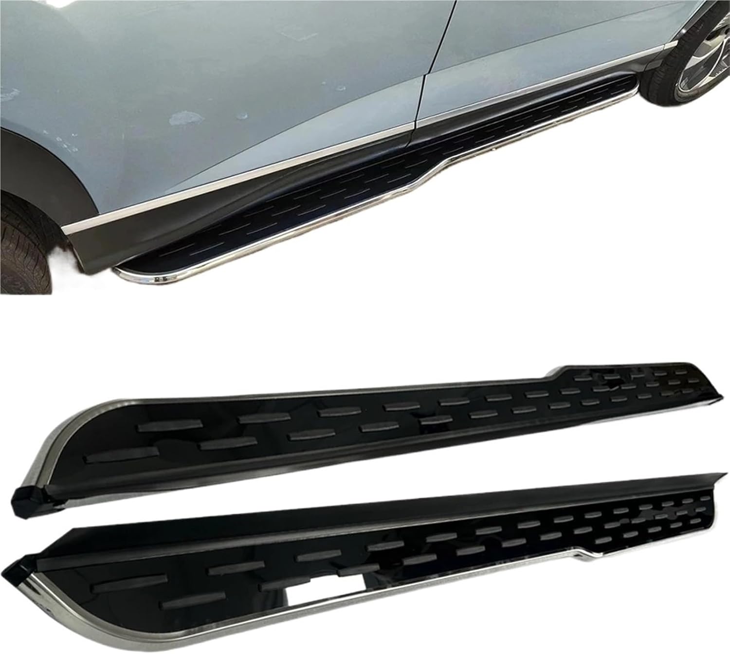 2pcs Side Step Compatible for Fiat Freemont 2012-2019 Running Board Aluminium Pedal (with Brackets)