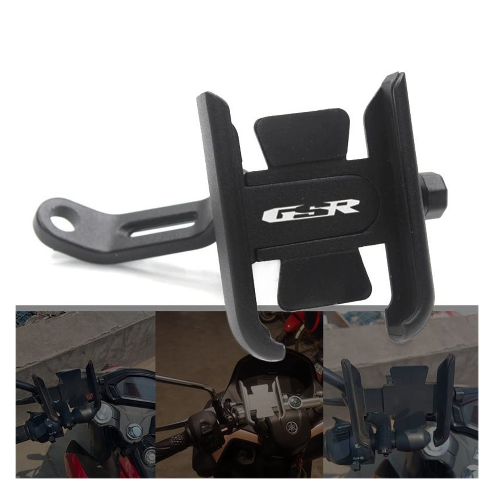 Per SUZUKI GSR400 GSR600 GSR750 Supporto Per Telefono Cellulare Universale Per Manubrio Per Moto Supporto Per GPS (Colore : Mirror type Black