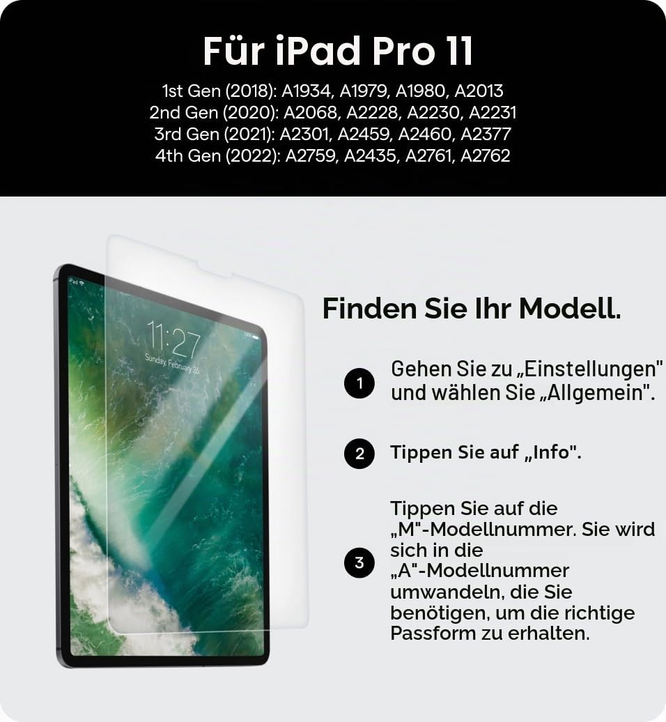 ZUGU Case Displayschutz für iPad Pro 11 Zoll 1./2./3./4. Gen & iPad Air 4