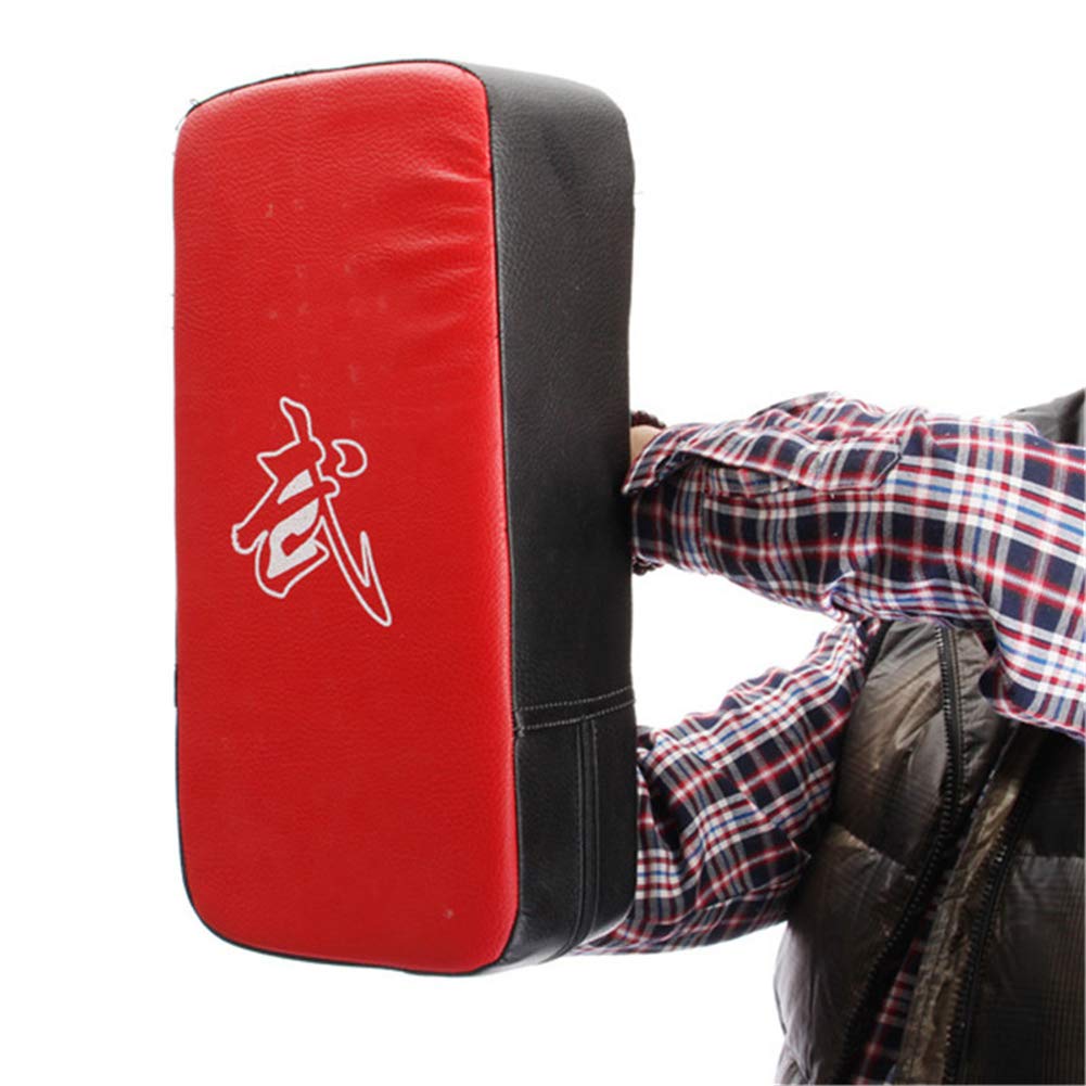 Guantes Boxeo Almohadilla de Palma Kick Pads Artes Marciales Golpe Cuerpo Pad Rojo Freesize