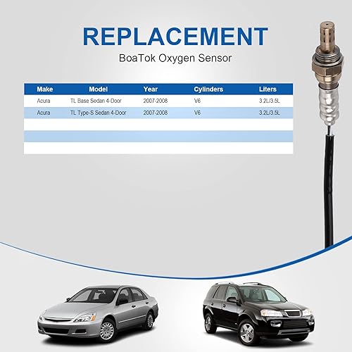 Miniatura 2 de BoaTok Sensor de oxígeno O2 2345010 2344351 aguas abajo compatible con Acura TL Base Type-S Sedan 3.2L 2007 2008 213-1611 5S672 5S6722 5S6722 (juego