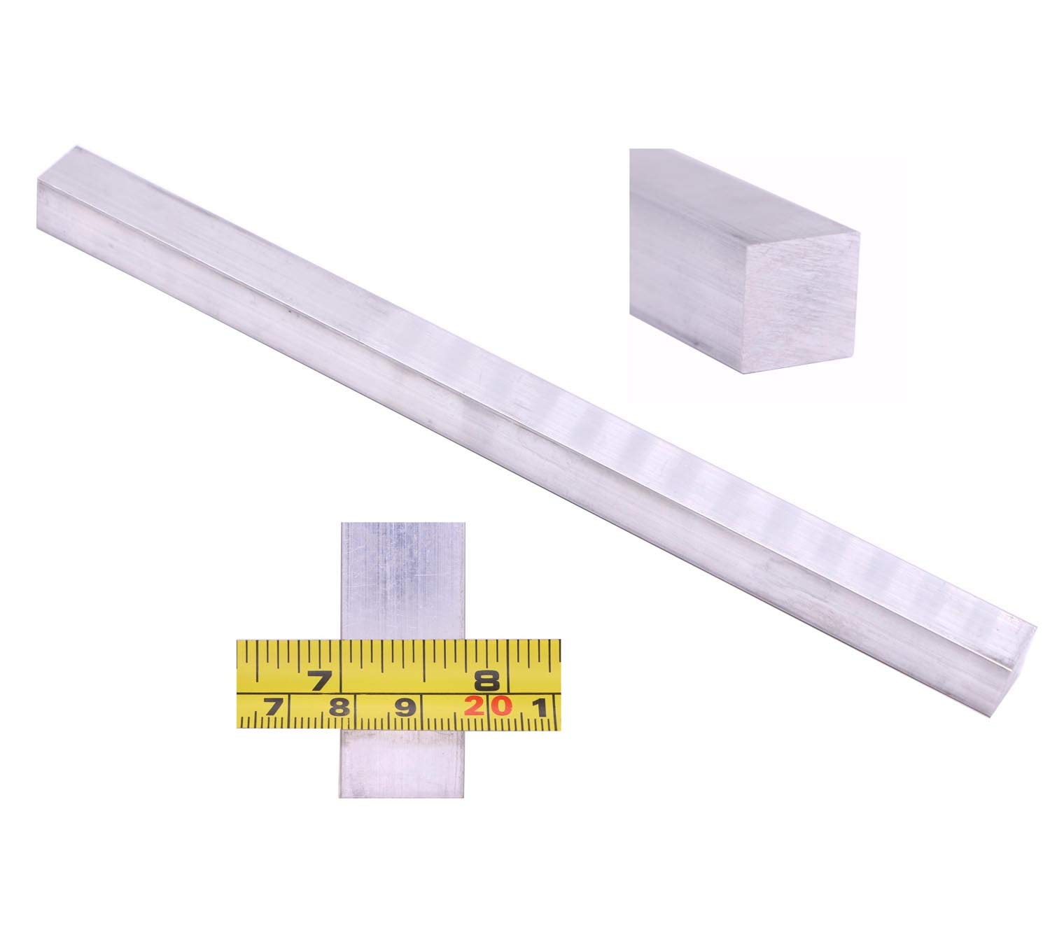 Barra Cuadrada De Aluminio De 3/4 Pulgadas X 3/4 Pulgadas De Largo