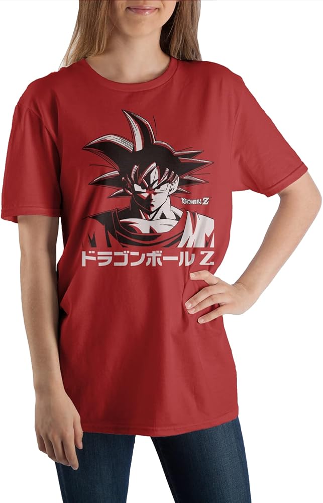 Amazon.com: Dragon Ball Z Goku Kanji Mens Red Graphic Tee