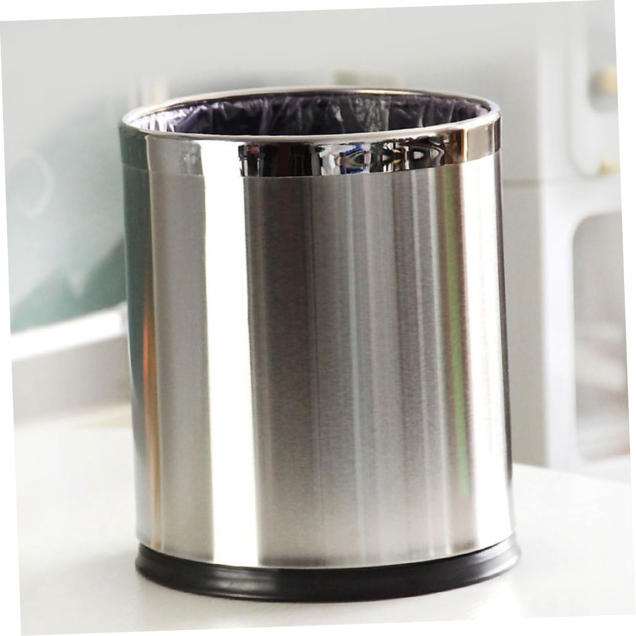 TOPBATHY Cestino in Acciaio Resistente Per Spazzatura Pattumiera Da Cucina Cestino Per Carta Straccia Versatile Per Ufficio e Camera Da Letto