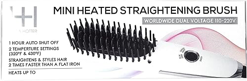 Miniatura 2 de Hot & Hotter - Mini cepillo alisador térmico - (2) ajustes de temperatura (320 F y 430 F) - Apagado automático - Cable giratorio - Voltaje dual