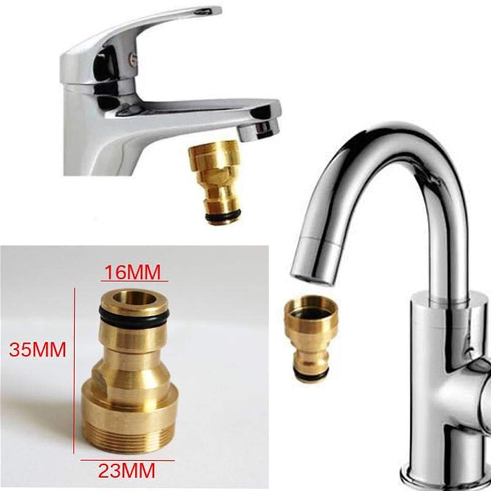 Raccordo Rapido Per Tubi 5/8 - Ottone, Per Rubinetto, Irrigazione Giardino, Diametro 16 Mm