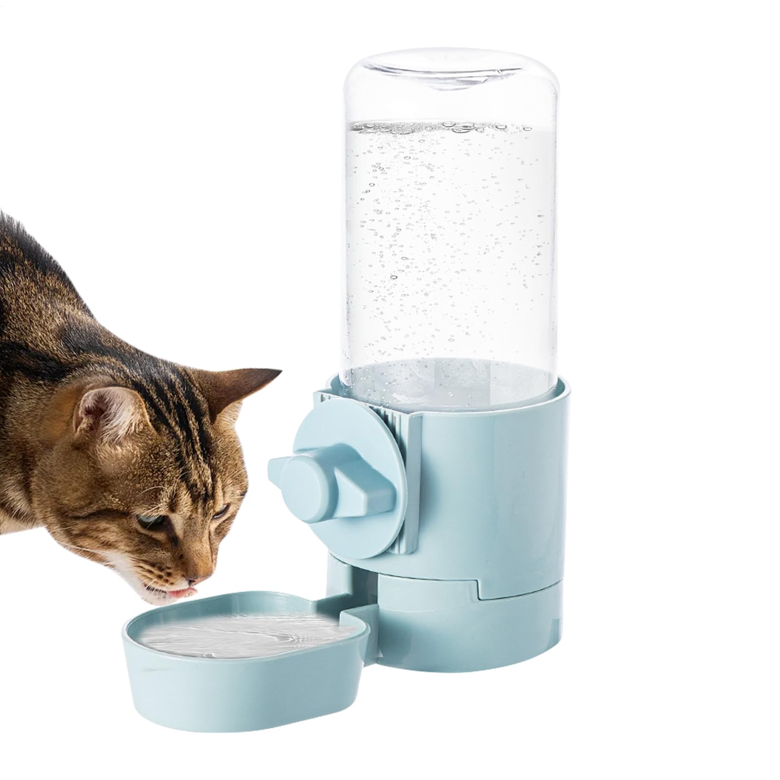 Bebedero de Agua para Perros - 500 ml Automático Antivuelcos Boquilla Ancha Colgable | Bebedero con Recipiente para Perros,para Apartamento Interior Gatos y Animales Pequeños Medianos y Grandes