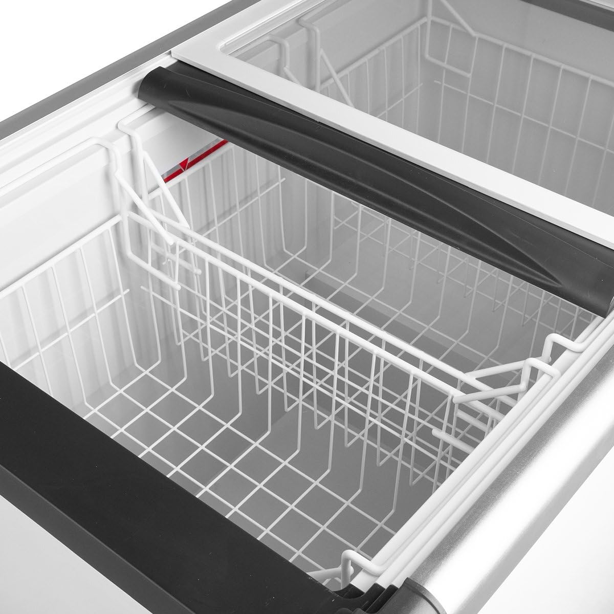 GastroHero Gefriertruhe ECO 350 I Tiefkühltruhe groß 273L I Kühltruhe abschließbar I Gefriergerät mit Glasschiebedeckel I -18°C bis -22°C