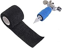 Vista 5 de Kingwei Paquete de 15 rollos de vendaje autoadhesivo de 2 pulgadas x 5 yardas, color negro, transpirable, cohesivo, cinta elástica autoadhesiva