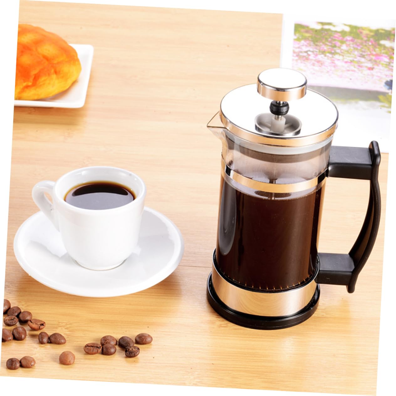 CONGARTENO Fashion Coffee Pot Coffee Filtration Teapot Heat Resistant Coffee Pot Coffee Pot