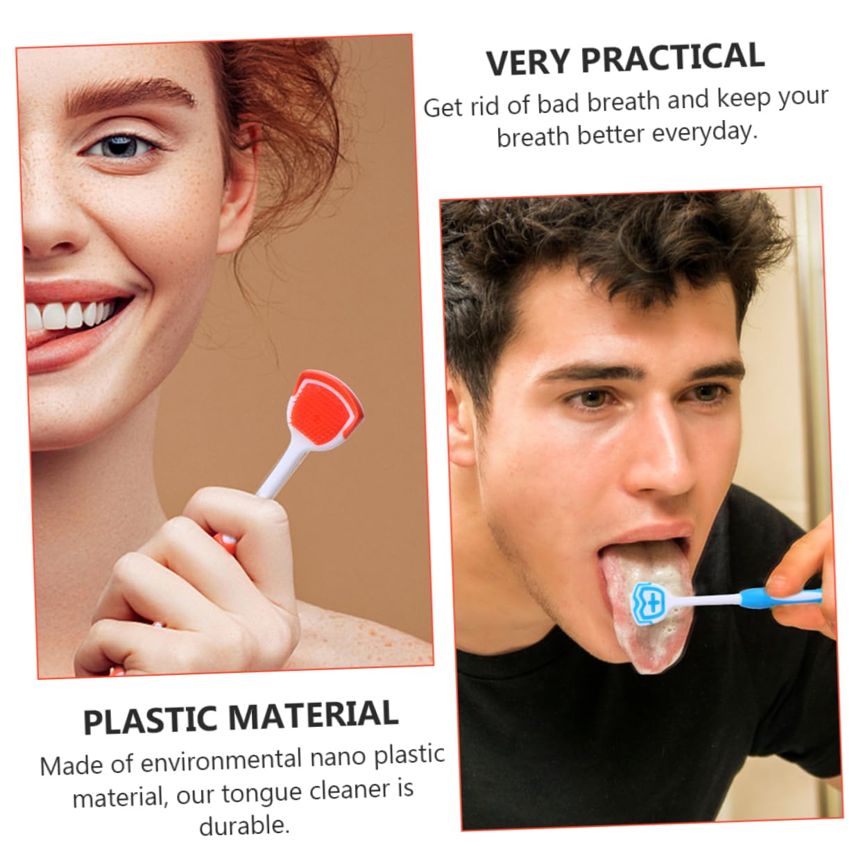 Mobestech 12pezzi Spazzola Per Lingua Strumenti Per Pulizia Lingua Rimuove Alitosi e Residui Alimentari Design Ergonomico e Materiali Resistenti Per Igiene Orale Completa e Pratica