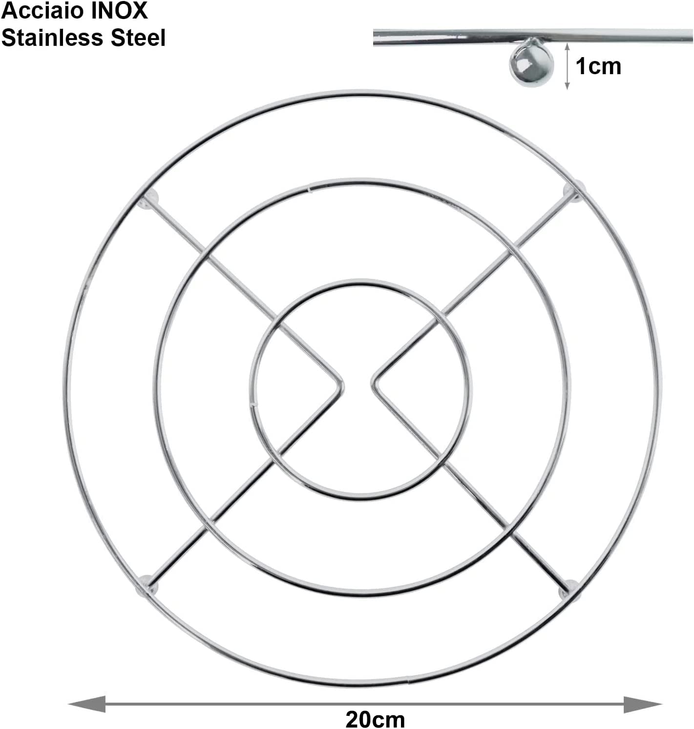 WE-Stock - Salvamanteles elegante y funcional de acero inoxidable de 20 cm – Tu aliado para mesas impecables