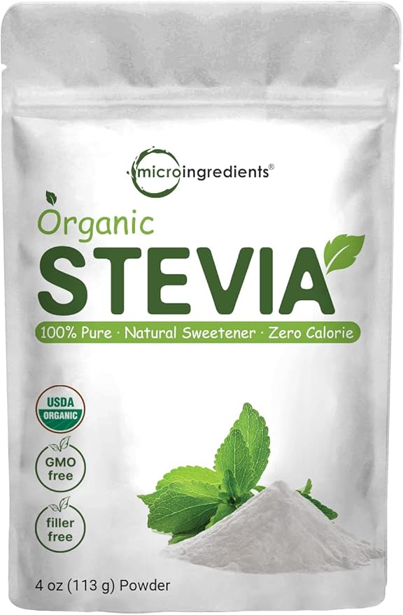 Pure Organic Stevia Powder, 4 Ounces, 706 Serving, Highest