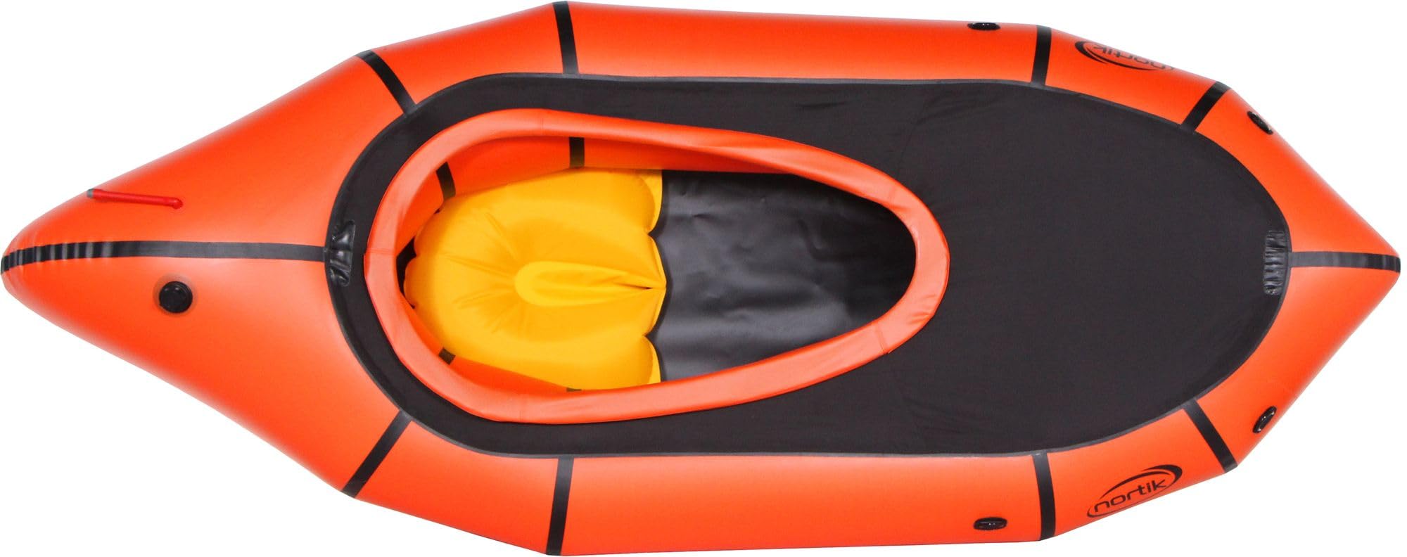Schlauchboot Nortik Trek Raft mit Verdeck Rafting taugliches Schlauchboot Luftboot, Farbe:Orange-Schwarz, Ausstattung Nortik Falt-Schlauchboote:mit Verdeck