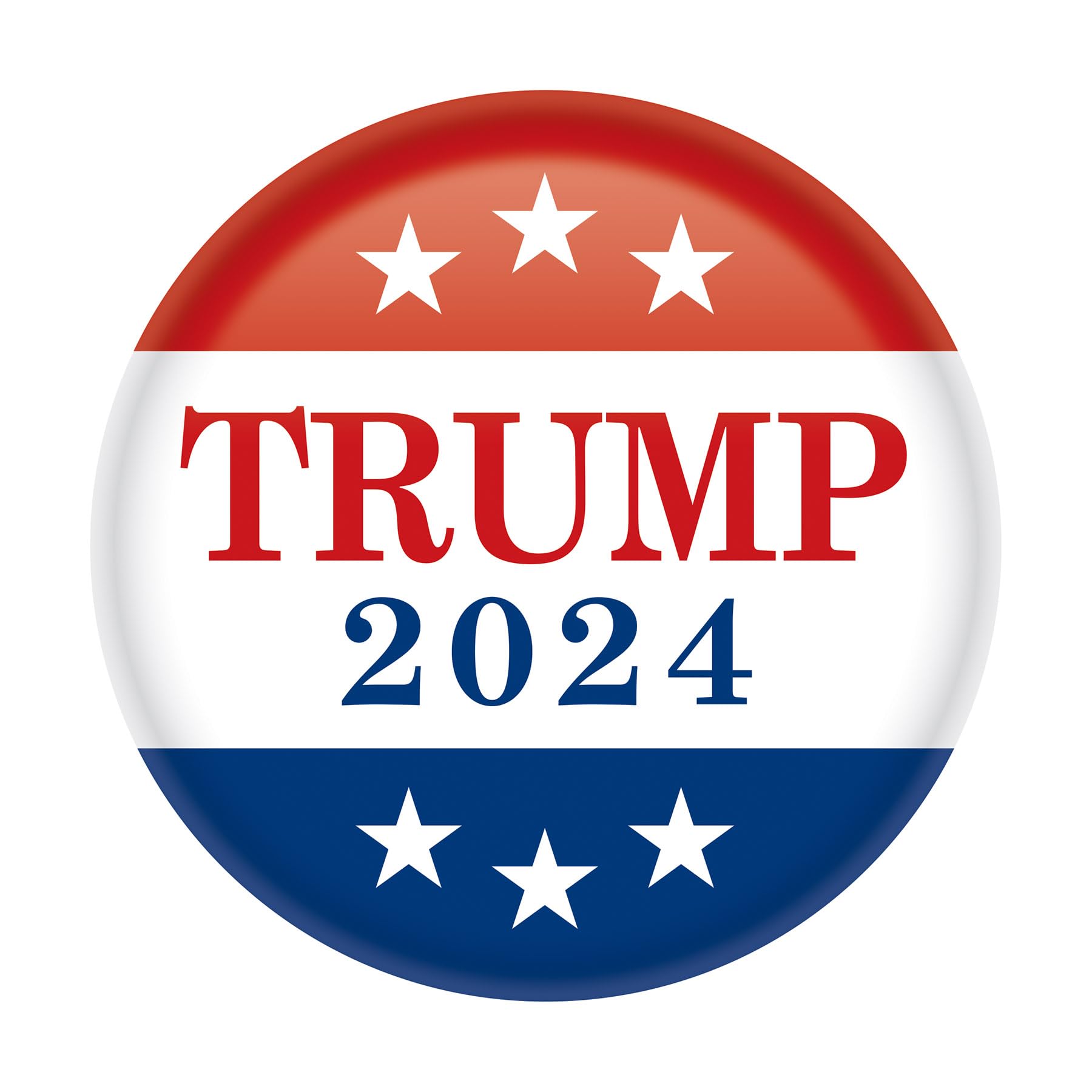 Beistle 10-Pack Donald Trump 2024 Republican Candidate Buttons, 2”-Presidential Accessories for Political Rallies, Events, Campaigns and Patriotic Party Favors, Multi