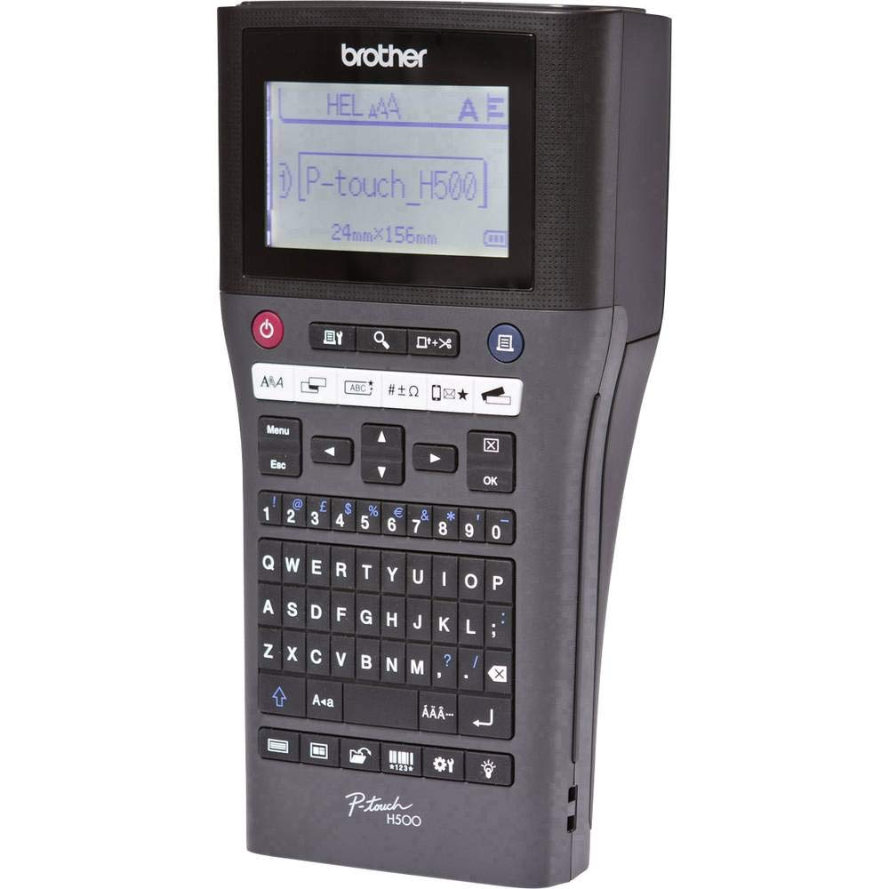 Brother PT-H500 Beschriftungsgerät inklusive USB-Schnittstelle (für 3,5 bis 24 mm breite TZe-Schriftbänder, bis zu 30 mm/Sek. Druckgeschwindigkeit), Schwarz