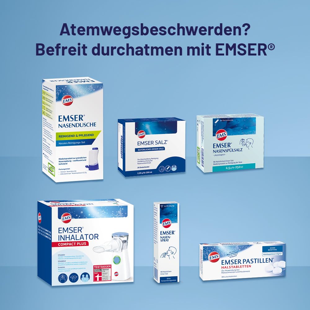 EMSER Nasendusche nasales Reinigungs-Set mit Spülsalz-Beuteln, 1 Stück