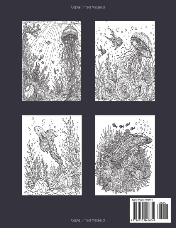 45 Amazing Undersea Coloring Adventures For Autistic Teens & Adults: A Calming & Mindfulness Large-print Coloring Book With 45 Perfect Images Ready ... The Best Gift Idea For Anxiety Relief image 3