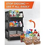 TidyFriend Plastic Stackable Bins for Pantry, 6 Pack Large Stacking Bins Open Front Kitchen, and Bathroom Organization, Open Front Design (Black) - Image 4