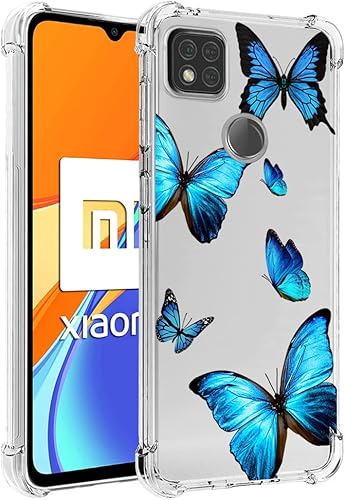 Zoeirc Funda transparente para Xiaomi Redmi 9CRedmi 10ARedmi 9 Activ para niñas y mujeres, TPU suave a prueba de golpes, funda protectora