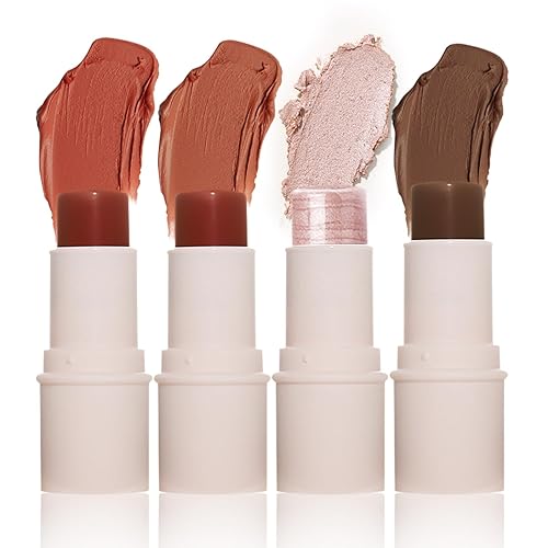 Miniatura 8 de YOUNG VISION Rubor en barra para maquillaje facial, rubor crema para labios y mejillas tinte, hidratar, aspecto natural y rubor de masilla de larga