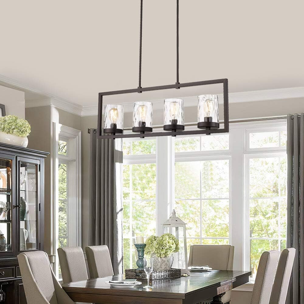 Flash Deals - 80% OFF Odeums Kitchen Island Lights, Indoor Pendant Lighting Fixture, 4-Light Linear Pendant Lighting in Oil Rubbed Bronze Finish with Hammered Bubble Glass (Oil Rubbed Bronze, 4-Light Pendant Light) Up To 50% OFF Odeums Kitchen Island Lights, Indoor Pendant Lighting Fixture, 4-Light Linear Pendant Lighting in Oil Rubbed Bronze Finish with Hammered Bubble Glass (Oil Rubbed Bronze, 4-Light Pendant Light)
