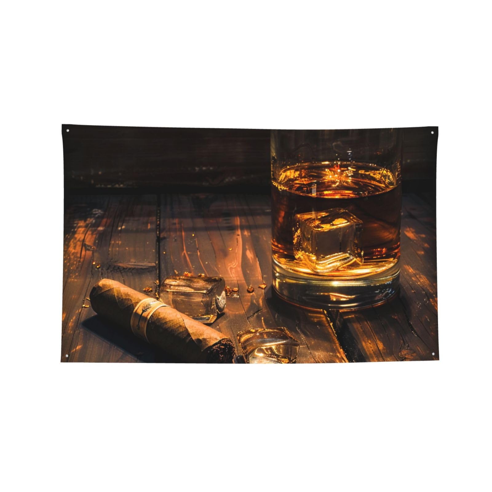 Bannière décorative cigare et whisky intérieur extérieur pour bar et dortoir