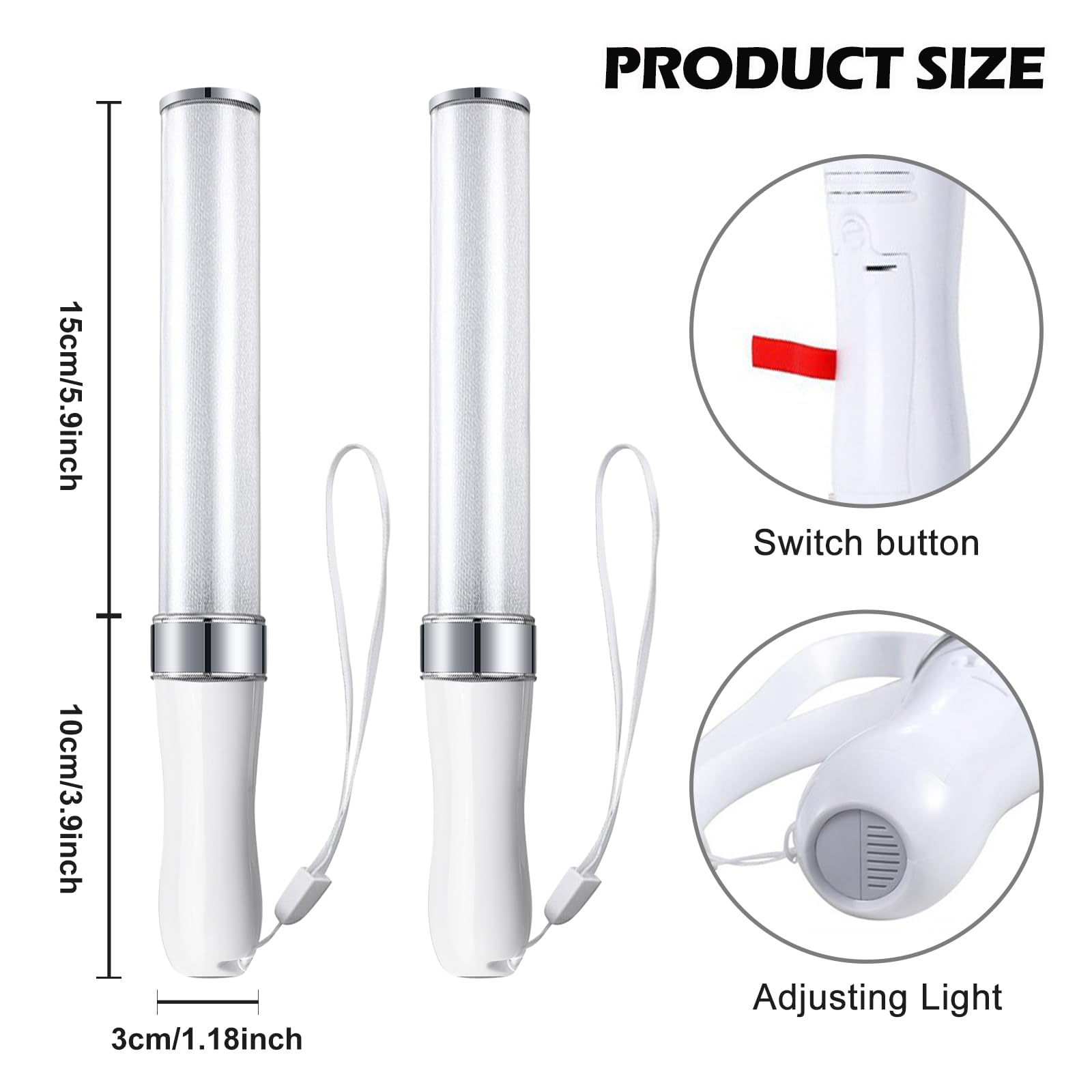 2 Bastoncini Luminosi LED Multicolore - 24 Colori, 25 Cm, Per Feste, Concerti, Compleanni E Halloween - Foto 9