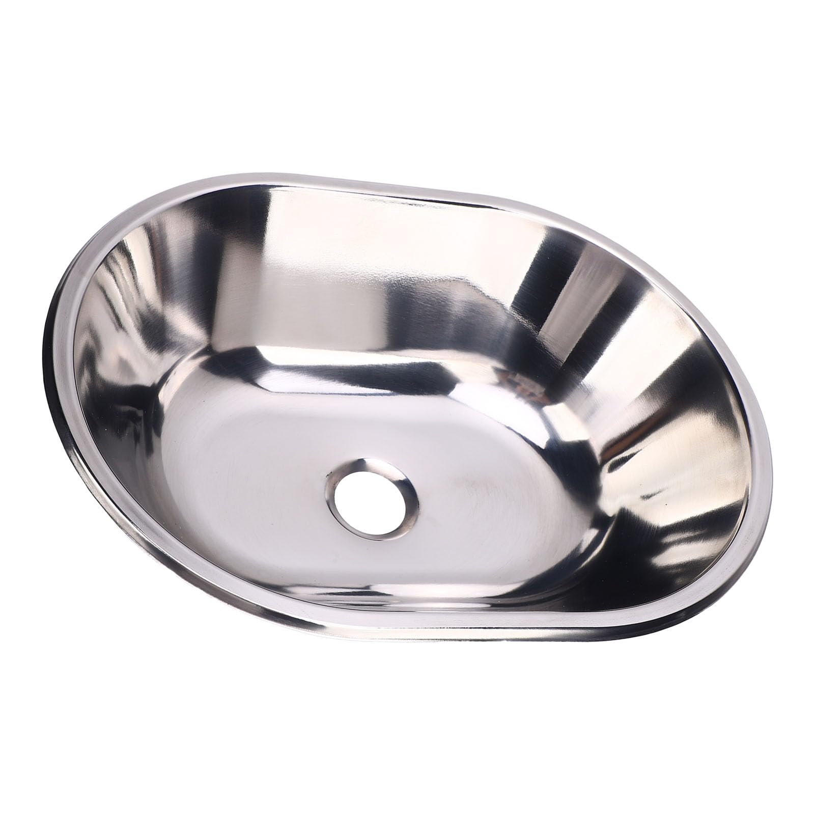Tbest Cancella Inossidabile del Lavandino in Acciaio Inossidabile per la Cucina Montata a Filo con Foro di Scarico 40 Mm per Camion per Alimenti per la Barca per Camino