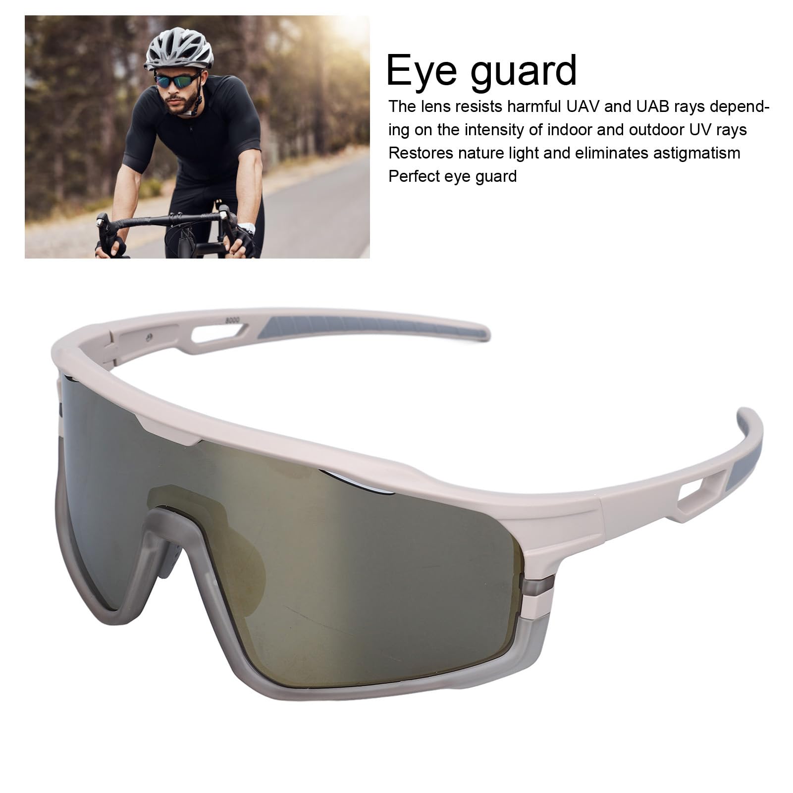Dilwe Occhiali da Ciclismo, Occhiali da Sole Sportivi Fotocromatici per Uomo Donna Protezione UV, Materiale PC, Adatto a Diversi Sport, Guida