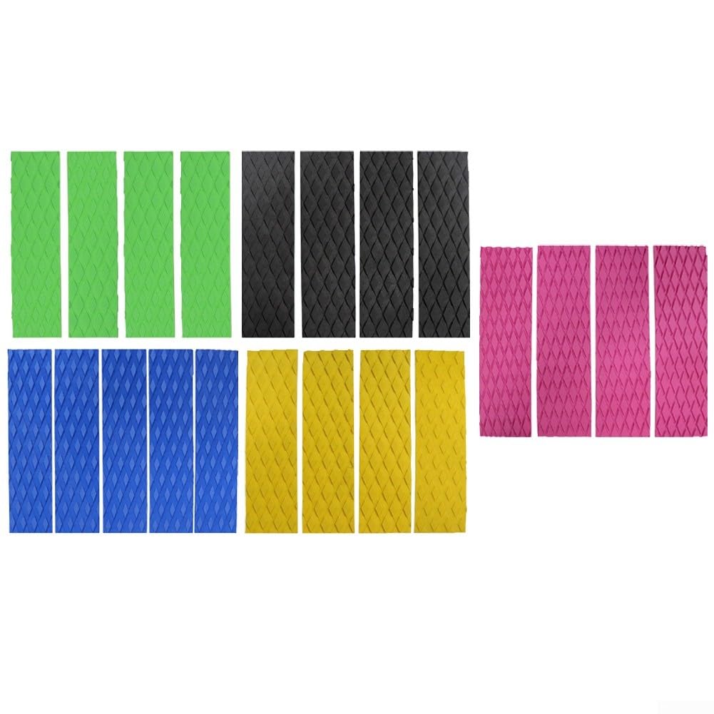 Yhenlovtt Quad Grip para tabla de surf frontal, juego de almohadillas con ranura de diamante para piezas, cola de tracción, antideslizante, EVA para alfombrillas (rosa 4)