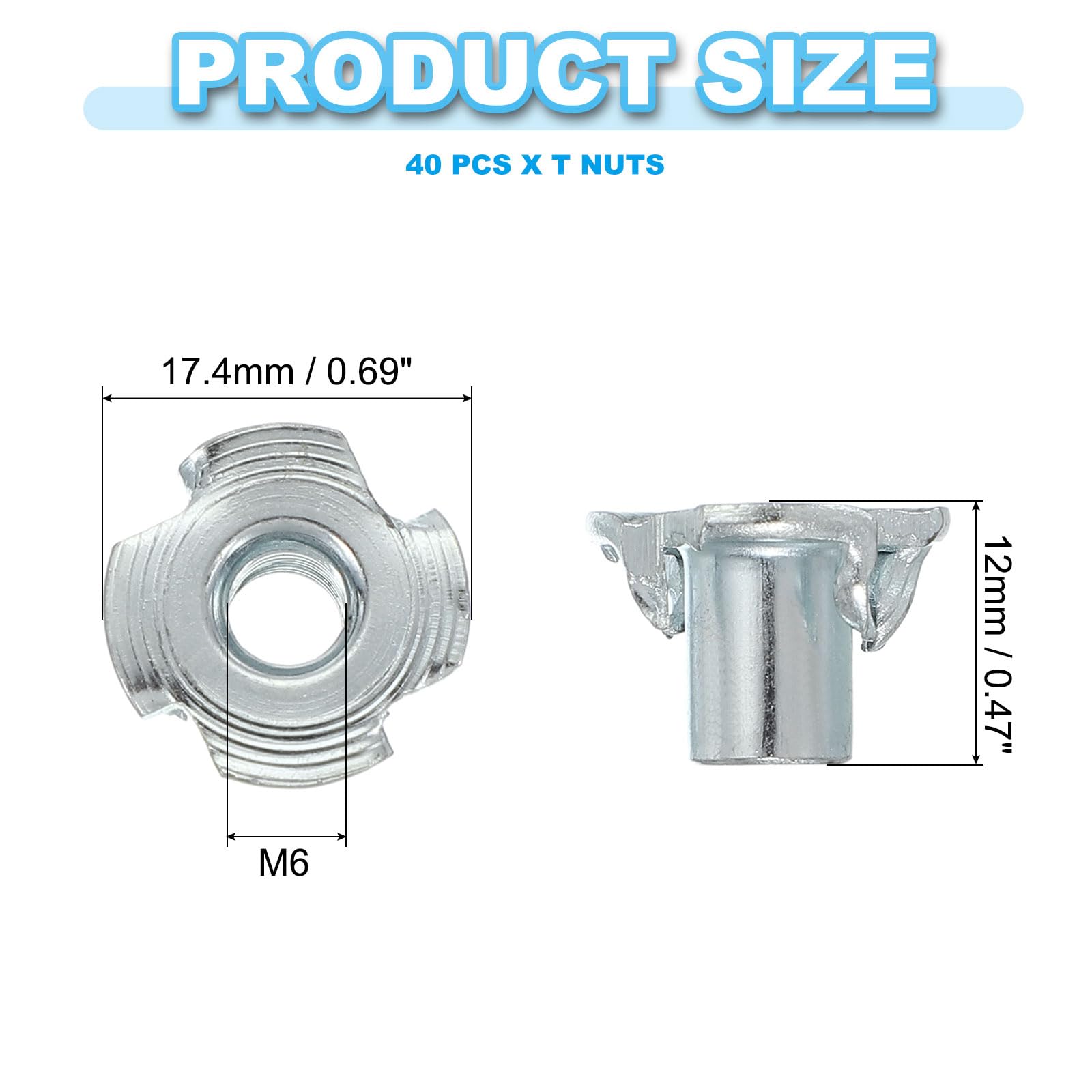 PATIKIL M6 T-Nuts - Image 2