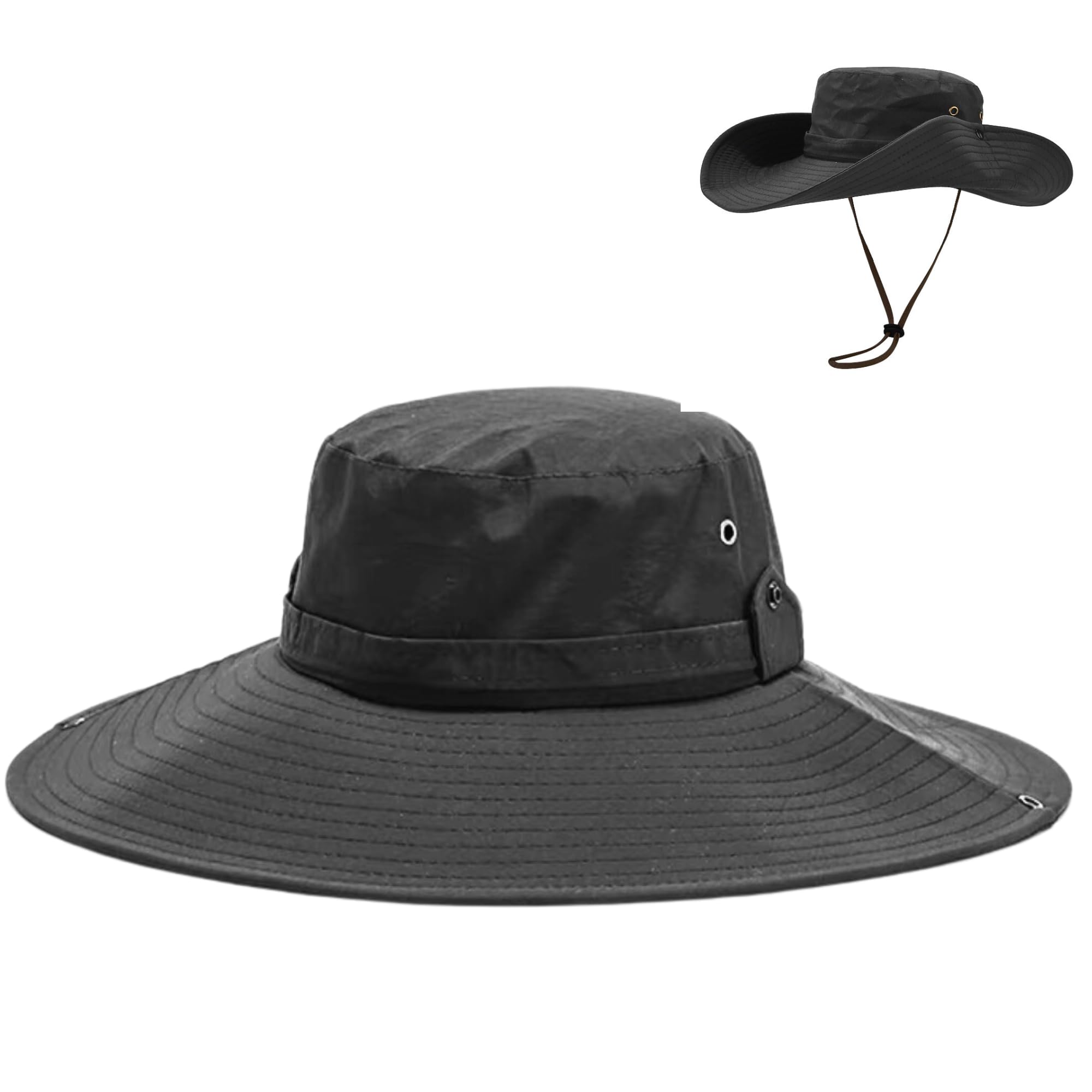 【299円】 Soxbang UVカットつば広 あご紐 折りたたみ 吸汗速乾 日除け帽子