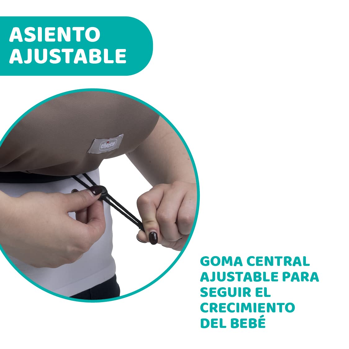 Chicco Skin Fit, Mochila Porta Bebé Ergonómica, Mochila Porteo Infantes de 0 Meses a 9 kg, Ajustable, Marsupio Infantes, Seguro para la Cadera del Bebé, Tirantes Cruzados y Acolchados, Capota, Beige