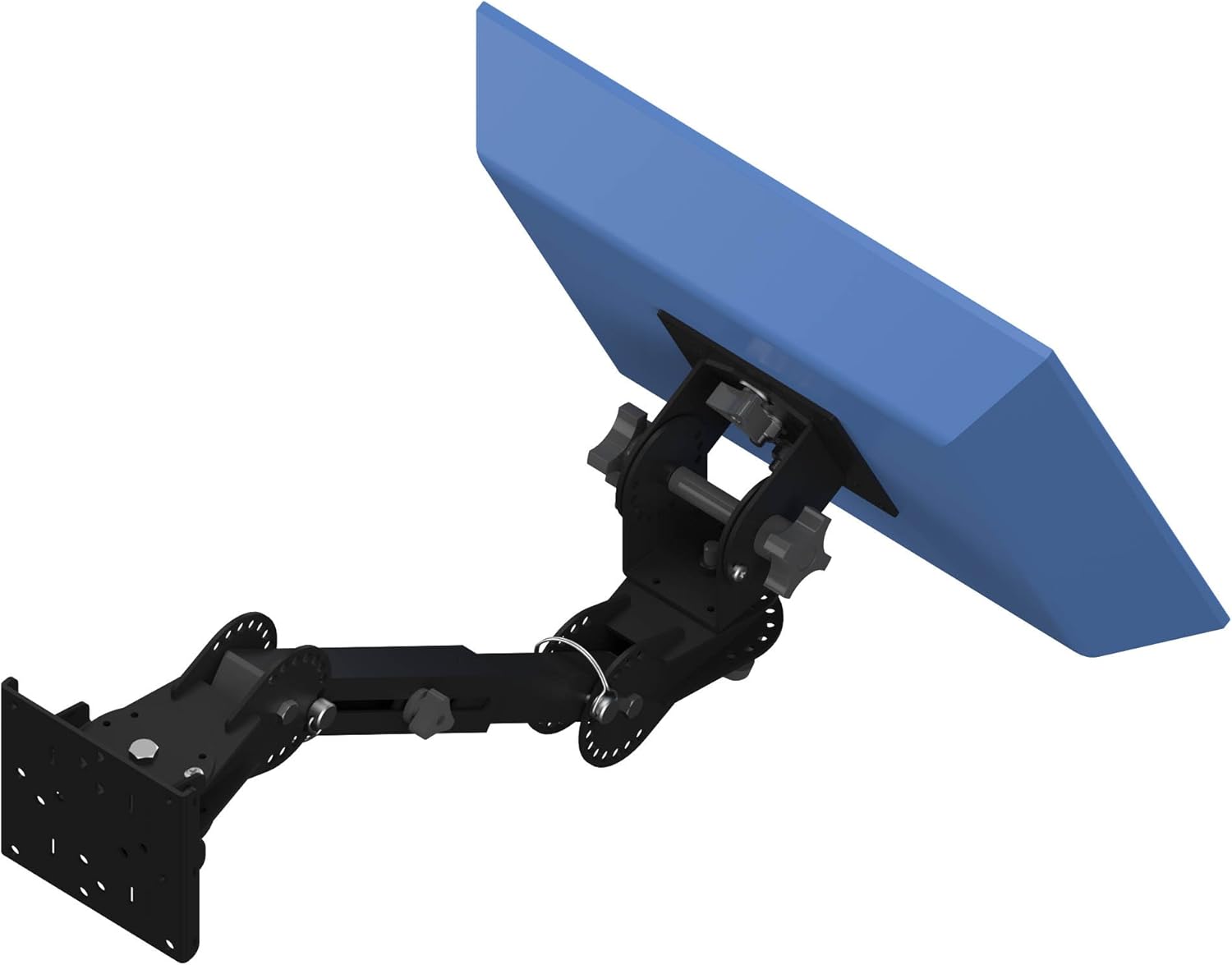 Wall Mount with a 7 Axis Extendable Arm and a Biased 75/100mm VESA Compatible Screen Pan and Tilt Head PQS PN 80005