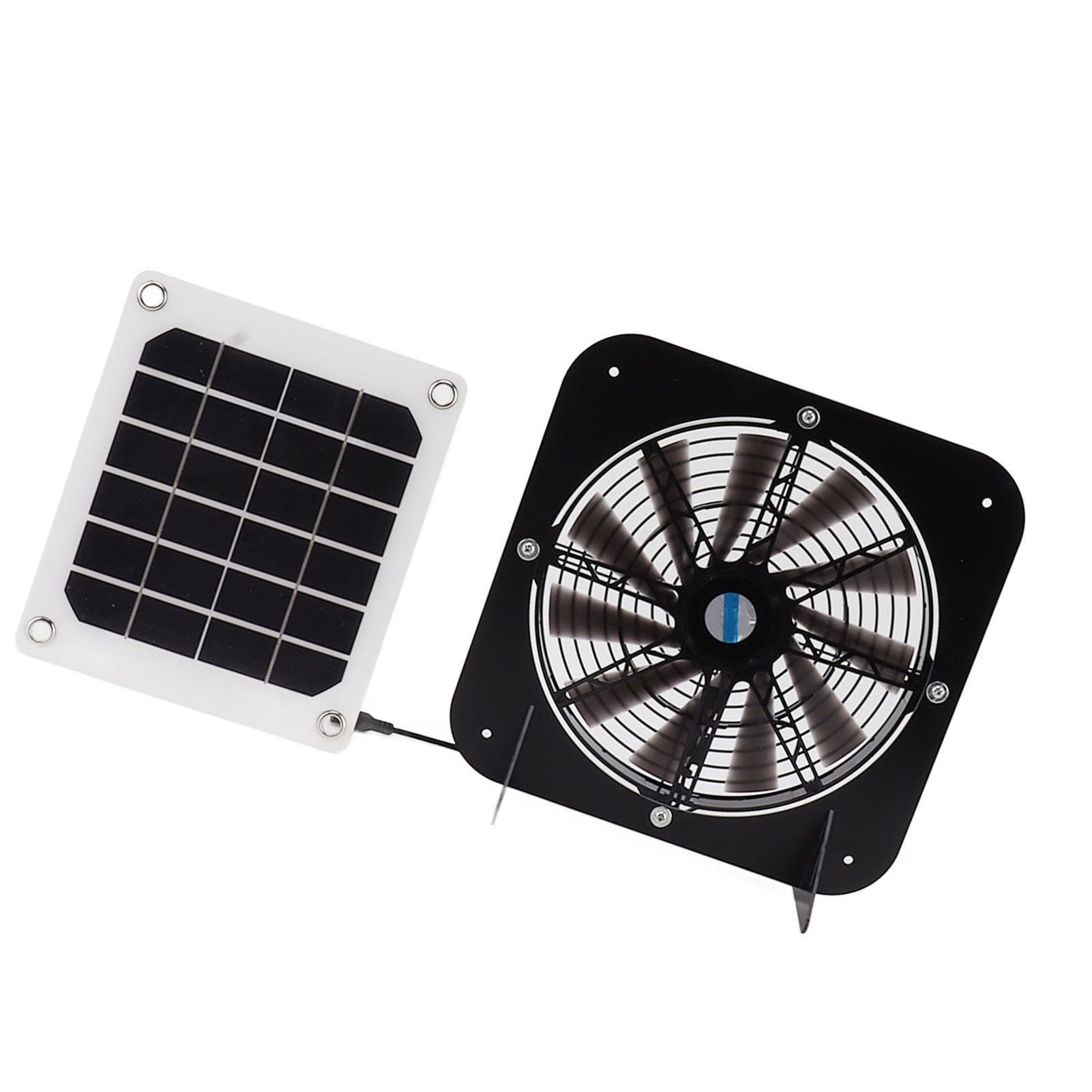 Sxhlseller Ventola di Scarico Ad Energia Solare, Kit Ventola di Aspirazione di Scarico del Pannello Solare da 100 W da 13,5 Pollici per Capannone Esterno, Pollaio, Serra, Ventola di