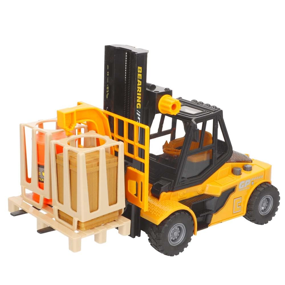ColorBaby Speed & Go Carretilla elevadora de Juguete, Montacargas, con Luces y Sonidos, Sistema de fricción, Escala 1:16, 10x26x14 cm, Coches para niños +3 años, Vehículos construcción (47976)