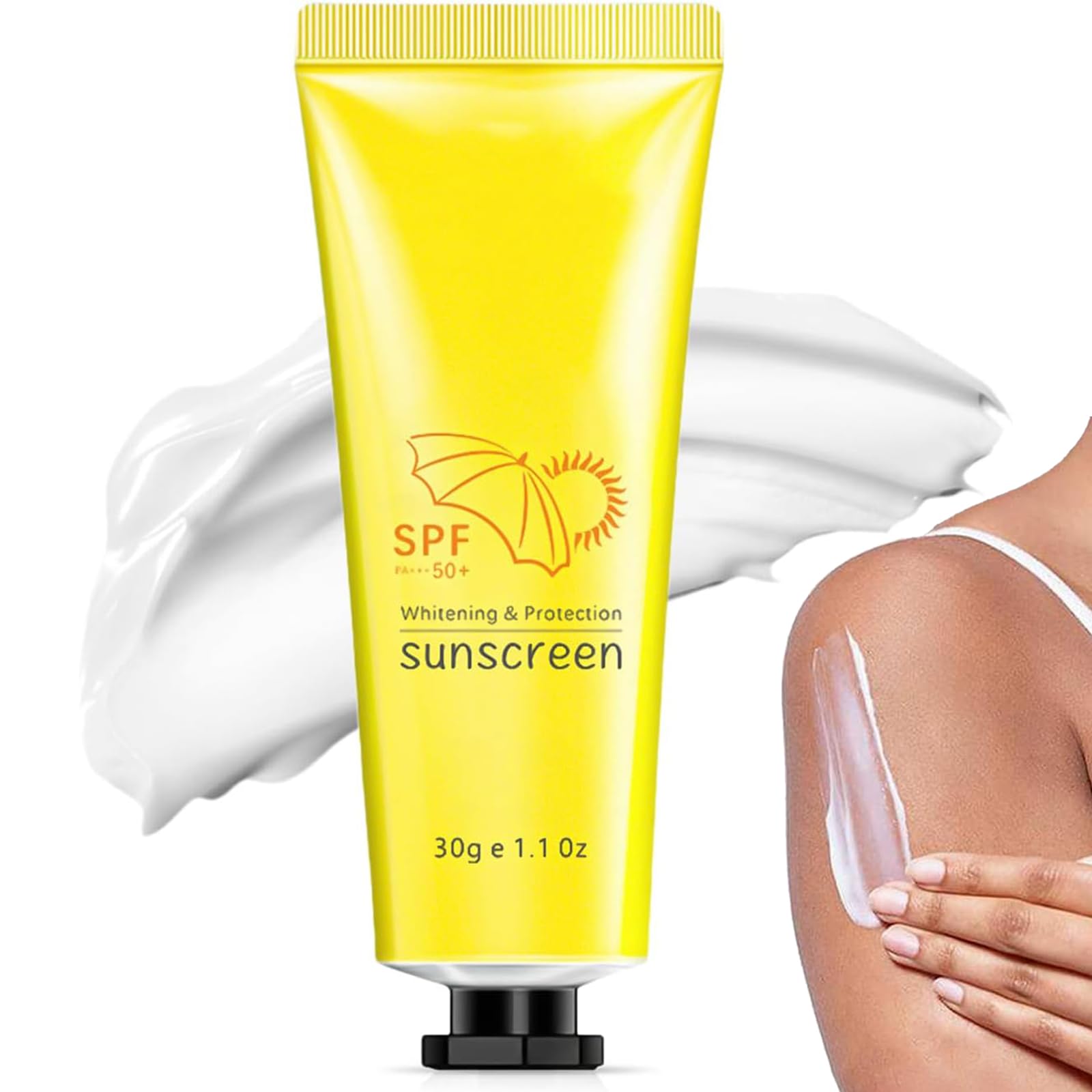 Protector Solar SPF 50+ -Gel Oil-Free SPF 50,Fórmula en crema y leche para todo tipo de piel, resistente al agua, hidratante para rostro y cuerpo