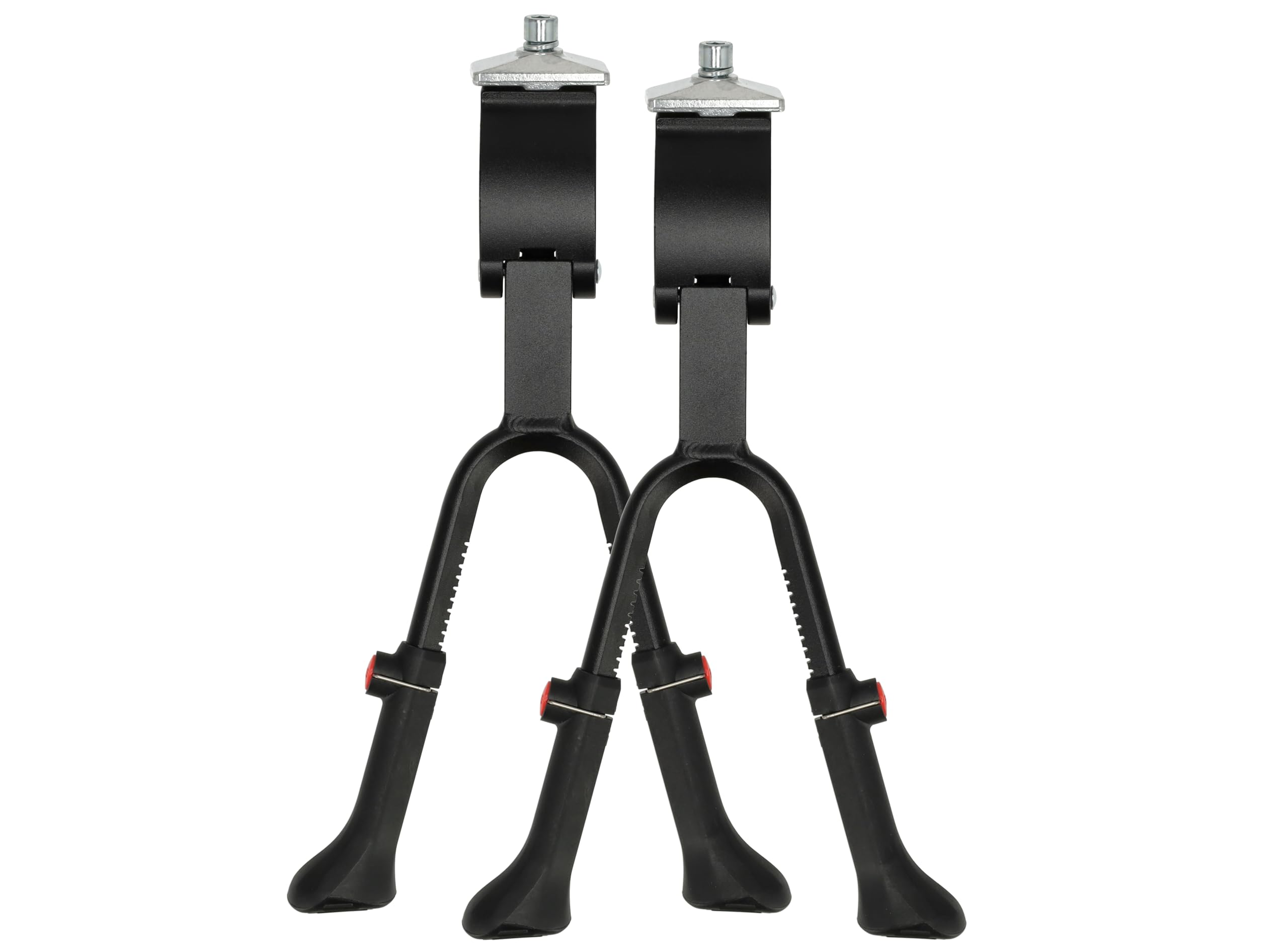 Support double noir pour vélo en aluminium 32x19cm - Lot de 2 supports à deux pieds légers