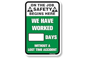 BTFSigns Dry Erase Safety Sign | Days Since Last Incident 12"x16"
