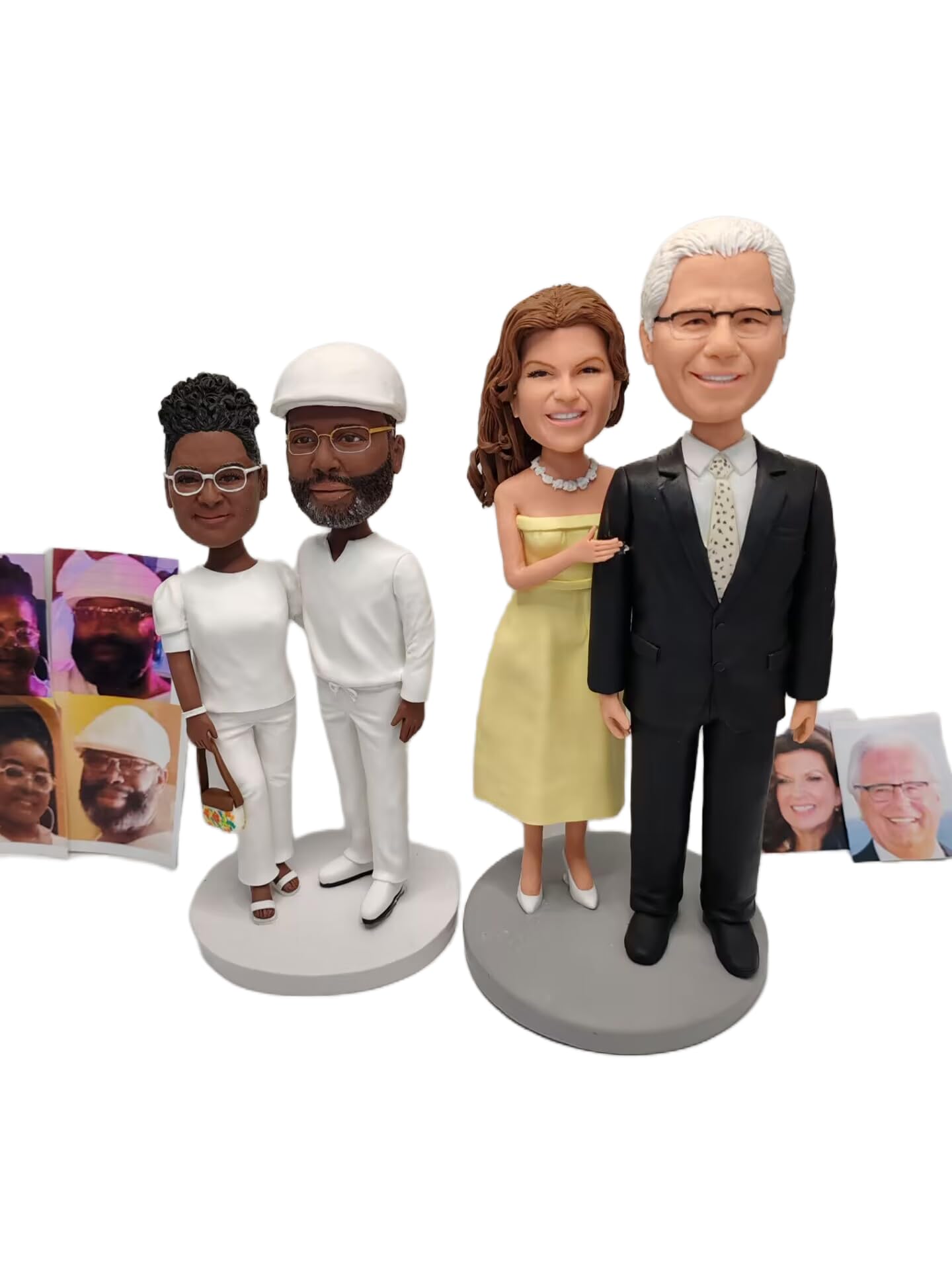 Customized Bobblehead Figurine Couple,Custom Bobblehead Bride Groom Wedding Cake Topper,Custom Handmade Personalized Sculpture Gift for Wedding