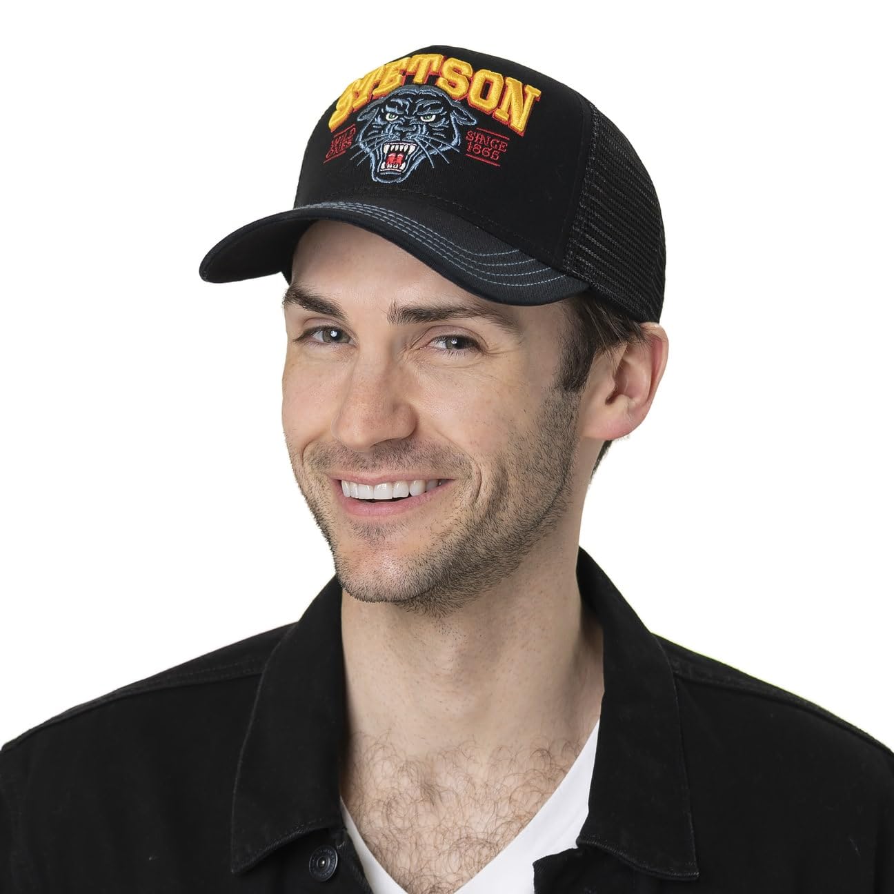 Stetson Wild Ones Gorra Trucker Unicolor con Cierre Snapback Unisex Primavera Verano