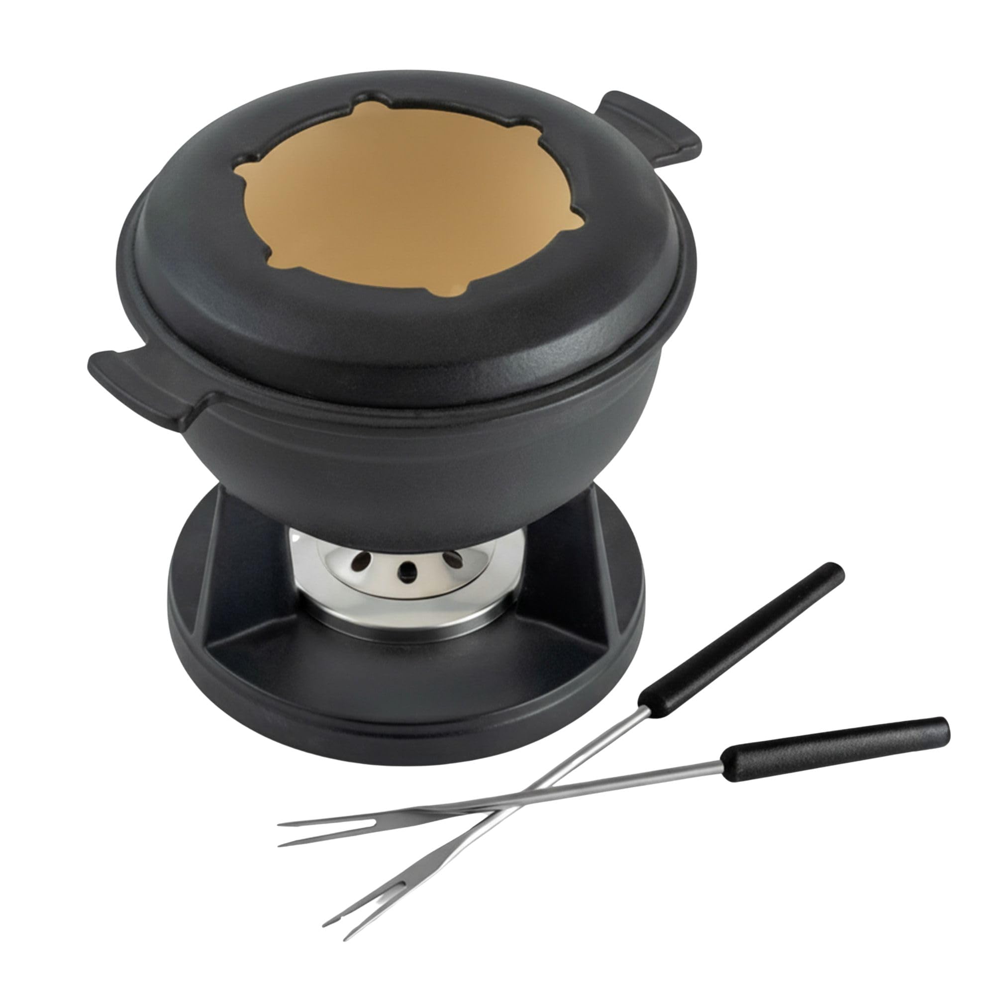 Swissmar F66542 Fondue, Cast Iron, Mattes Schwarz